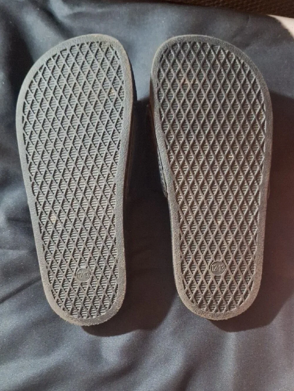 Old Navy Kids Black Slide Sandals with Textured Footbed
